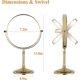 thumbnail image 2 of Freestanding Tabletop Makeup Mirror 8 Inch Double Sided 1x 3 X Magnification 360 Degree Swivel-8in,3x-golden, 2 of 4
