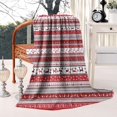 thumbnail image 2 of Red Christmas Folk Pattern Blanket,Comfortable Soft Lamb Wool Throw Blanket,All Season,Warm Lightweight Blankets for Sofa Bed Couch Living Room Chair,50"x60", 2 of 4