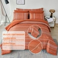 RYNGHIPY Bohemian Burnt Orange Comforter Set, Full Size, Lightweight