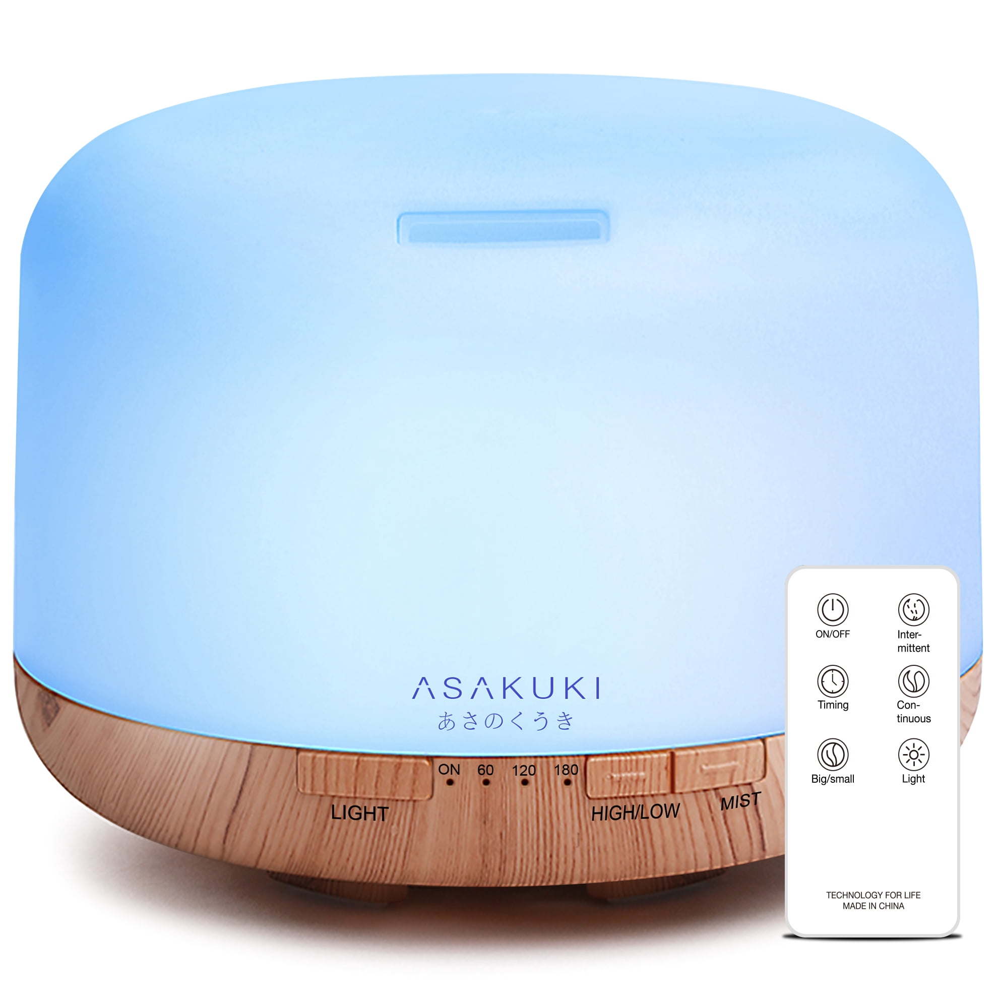 Fragran Quiet 5-in-1 Humidifier ASAKUKI 400ML Premium Essential Oil Diffuser 