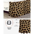 thumbnail image 3 of Leopard Print Wrap Around Bed Skirts for Queen Bed 18" Drop,Bed Skirt with Adjustable Elastic Belt Dust Ruffle Bed Valance for Bedroom Hotel Brown Yellow Retro Animal Fur Pattern Bed Frame Cover, 3 of 7