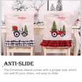 thumbnail image 4 of sweethay Cubierta de silla de Navidad para Tractor, patrón de rejilla de lino, recuerdo de fiesta antideslizante, funda a prueba de polvo, suministros Kits de decoración para fiestas sweethay HA069930-00, 4 of 6