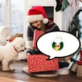 thumbnail image 5 of Bufanda navideña para mascotas | Babero de punto festivo para fotos y comidas festivas | Adorno de collar cálido y ajustable | Poliéster rojo | Evita el desorden y añade estilo, 5 of 5