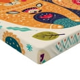 thumbnail image 2 of Ambesonne Paisley Fitted Sheet, Cat and Flower Leaf, Twin XL Size, Multicolor, 2 of 3