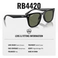thumbnail image 5 of Ray-Ban RB4420 POLARIZED Square Shaped Sunglasses for Men & Women - Includes Official Rayban Eyewear Kit - Ideal Formal & Casual Wear Sunglasses - Dark Green Lens, 5 of 7