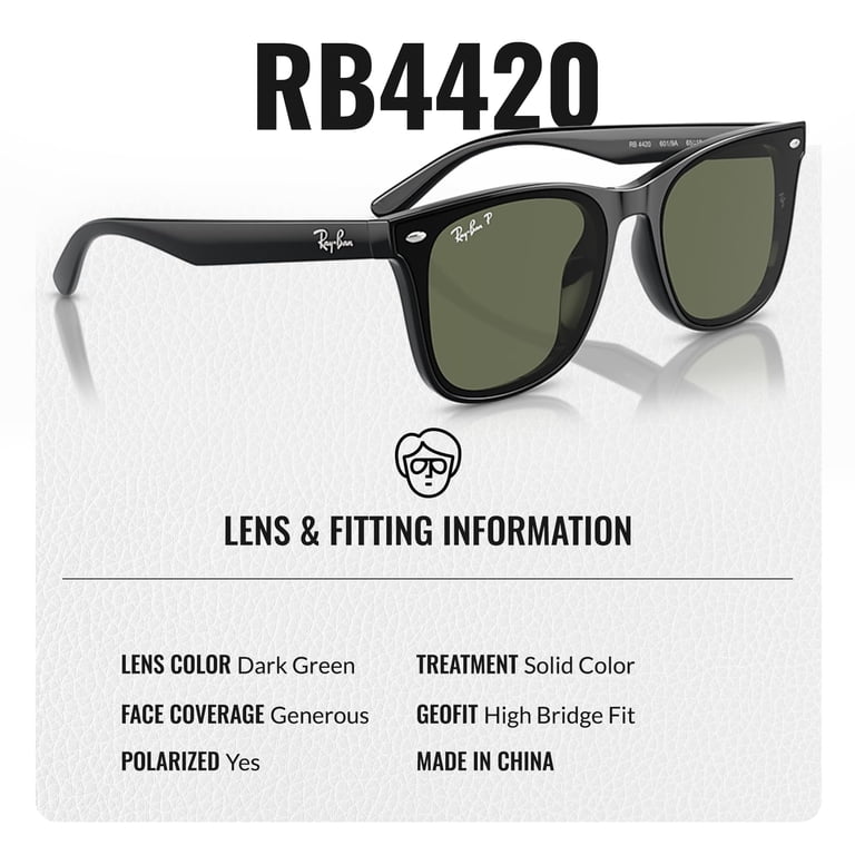 Ray-Ban RB4420 POLARIZED Square Shaped Sunglasses for Men & Women