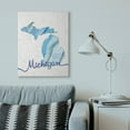 thumbnail image 5 of Stupell Industries Michigan Agate Blue US State Design Canvas Wall Art by Ziwei Li, 5 of 5