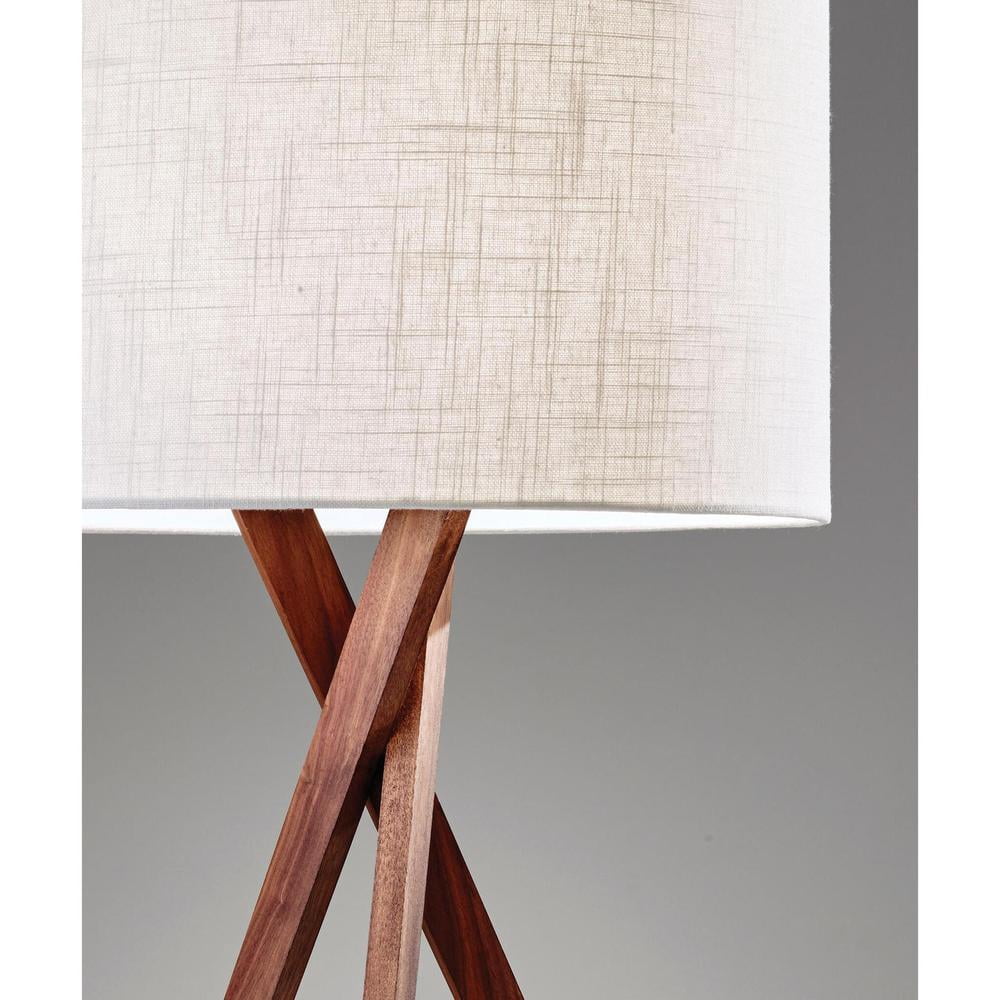 Adesso Brooklyn Floor Lamp, Walnut Wood