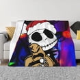thumbnail image 1 of Goofa The Nightmare Before Christmas Pattern Fleece Throw Blanket for Couch, Soft Checkered Flannel Blanket for Sofa, Warm Cozy Decorative Blanket Fall Decor Gift-40"x30", 1 of 6