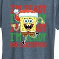thumbnail image 3 of SpongeBob SquarePants - I'm Ready For Christmas - Women's Lightweight French Terry Pullover, 3 of 6