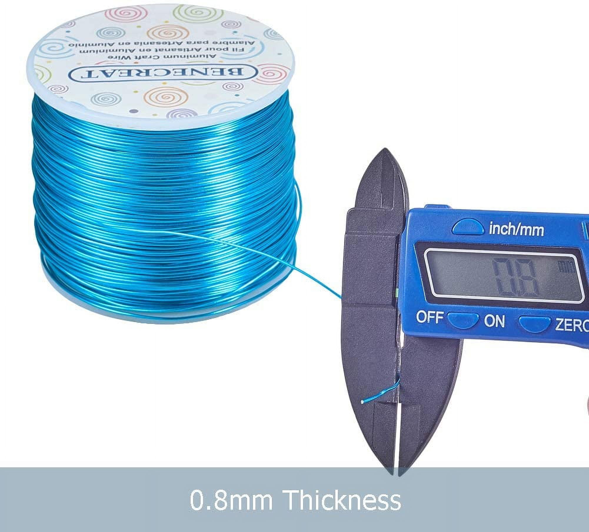 20 Gauge 770FT Aluminum Wire Anodized Jewelry Craft Making Beading Floral Colored Aluminum Craft Wire - DeepSkyBlue