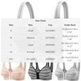 thumbnail image 3 of Xdegoge Sports Bra for Women High Impact Support Wirefree Workout Crop Top with Classic Striped Pattern Front Hook and Eye Closure Moisture-Wicking Activewear for Yoga Running Gym, 3 of 7