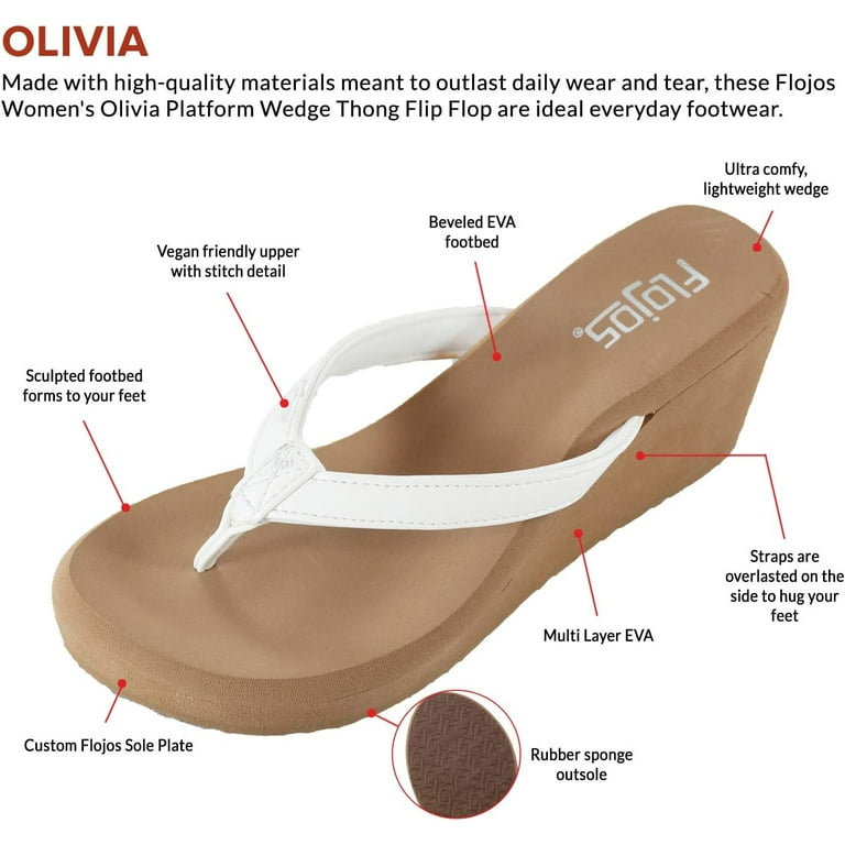 Flojos Women s Olivia Flip Flop 6 White Tan
