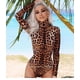 thumbnail image 4 of Lencería sexy de una pieza con estampado de leopardo y mangas largas para mujer, 4 of 5