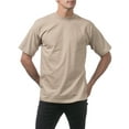 thumbnail image 4 of Pro Club Men's Heavyweight Cotton Short Sleeve Crew Neck T-Shirt,KHAKI,5XL - Tall, 4 of 5
