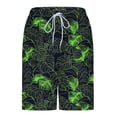 thumbnail image 5 of Aobny Board Shorts Men Hawaiian with Liner Clothes Slim Casual Big & Tall Men Clothes,Green,S, 5 of 6