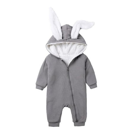 

Winter Infant Baby Cotton Romper Jumpsuit Outfit Gray(3-6 Months)