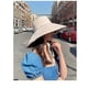 thumbnail image 2 of Sun Hat Plaid Fisherman Hat Fashion Sun Hat Foldable Reversible Travel Sun Hat, Beige, 2 of 2