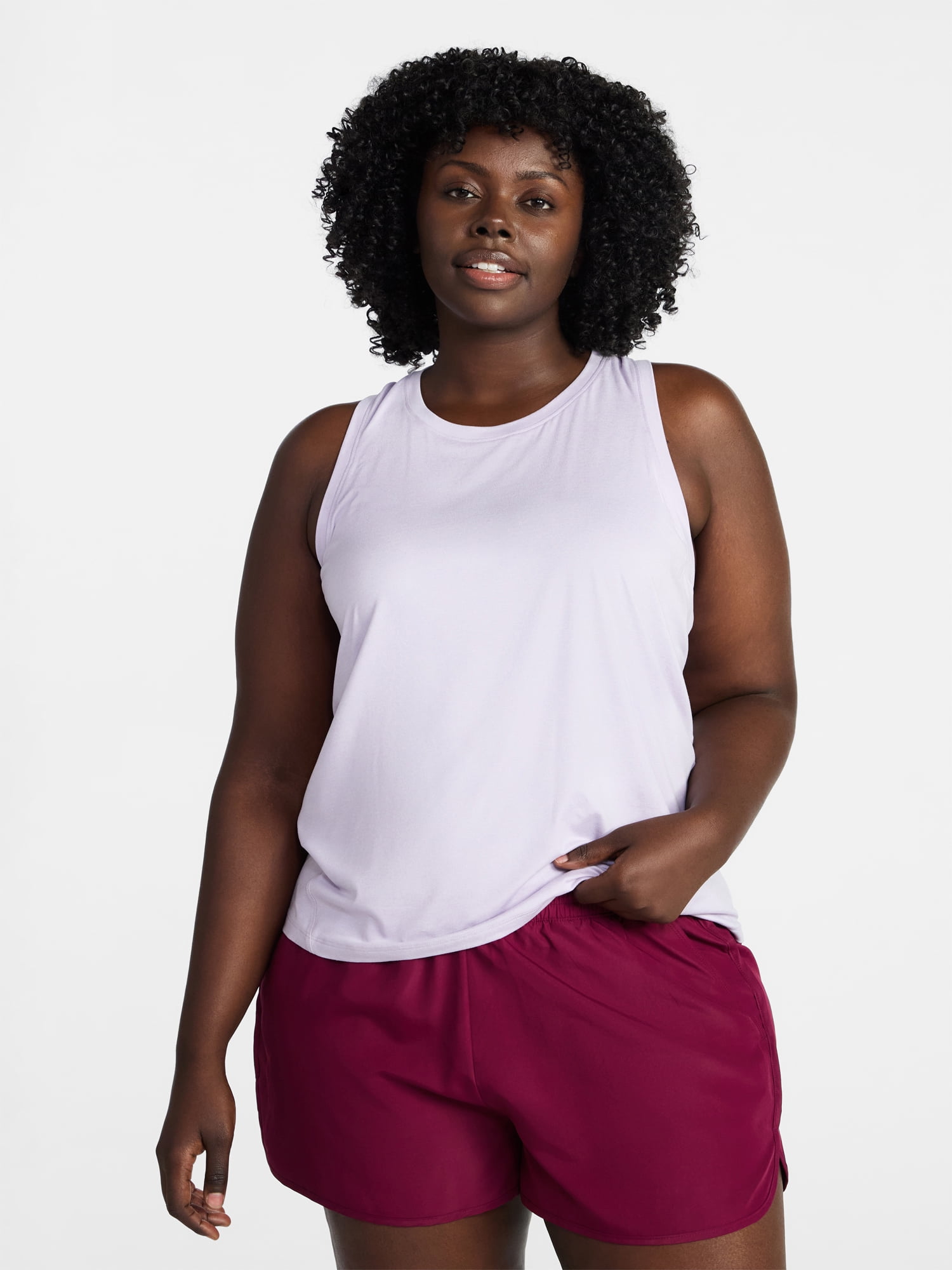 Athletic Works Women's and Women's Plus ButterCore Racerback Tank Top, Sizes XS-4X