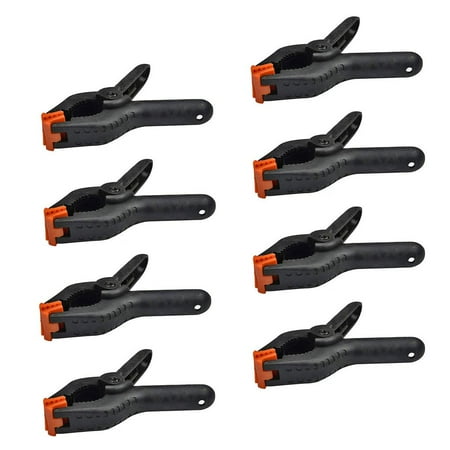 

8pcs 4inch Nylon Spring Clamps with Rotatable Opening Heavy-duty Woodworking Clip Set for Photo Paper Photo Background Canvas