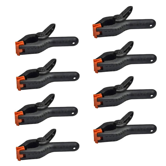 Abrazaderas De Resorte De Nailon De 4 Pulgadas, 8 Uds., Con Apertura Giratoria, Juego De Clips De Carpintería De Alta Resistencia Para Papel Fotográfico, Lienzo De Fondo De Foto sonducket TO005559-01