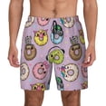 thumbnail image 2 of Picia Cute Donuts pattern Mens Swim Trunks with Compression Liner Stretch Beach Shorts Quick Dry with Zipper Pockets No-Chafing Board Shorts-3X-Large, 2 of 9