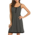 thumbnail image 2 of PEONAVET Women's Nursing Nightgown Maternity Dress Breastfeeding Sleepwear Woman Solid Sling Sleeveless Pregnant Feeding Dress Maternity Nursing Dress, 2 of 7