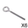 thumbnail image 1 of Colaxi 5-6pack Stainless Steel Eyebolt Longshank Long Thread Welded Eye Bolt Hardware 6 Pcs, 1 of 7