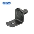 thumbnail image 3 of Uxcell Shelf Support Pegs L-Shaped Bracket Pegs Shelf Pin With Hole Gun-black 6mm, 3 of 5