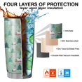 thumbnail image 7 of 20oz Tumblers Light Green Christmas Village Pattern Stainless Steel Vacuum Insulated Double Wall Travel Tumbler Cups Mug with Lid and Straw,Cleaning Brush for Cold & Hot Drinks, 7 of 7