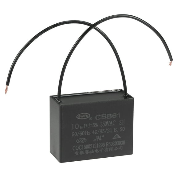Uxcell 10uF 350V AC 2 Wires CBB61 Ceiling Fan Capacitor 1 Pack