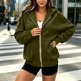 thumbnail image 2 of Bovxnpu Womens Zip Up Hoodies Oversized Sweatshirts Zip Up Hooded Sweatshirt Long Sleeve Loose Jacket Fall Outfits, 2 of 8