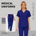 thumbnail image 2 of VIAOLI Women's Scrub Set - V-Neck Top & Elastic Waist Jogger Pants for Medical Nursing Uniform  with Multiple Pockets, S-XXL, 2 of 6
