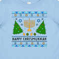 thumbnail image 4 of Inktastic Happy Chrismukkah Sweater Style with Menorah and Trees Boys or Girls Baby T-Shirt, 4 of 5