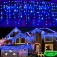 thumbnail image 3 of Christmas Decoration 2024 Festoon Led Icicle Curtain Lights Outdoor Droop 0.5/0.6/0.7M Street Garland On The House New Year Eve, 3 of 5