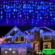 thumbnail image 3 of Christmas Decoration 2024 Festoon Led Icicle Curtain Lights Outdoor Droop 0.5/0.6/0.7M Street Garland On The House New Year Eve, 3 of 5