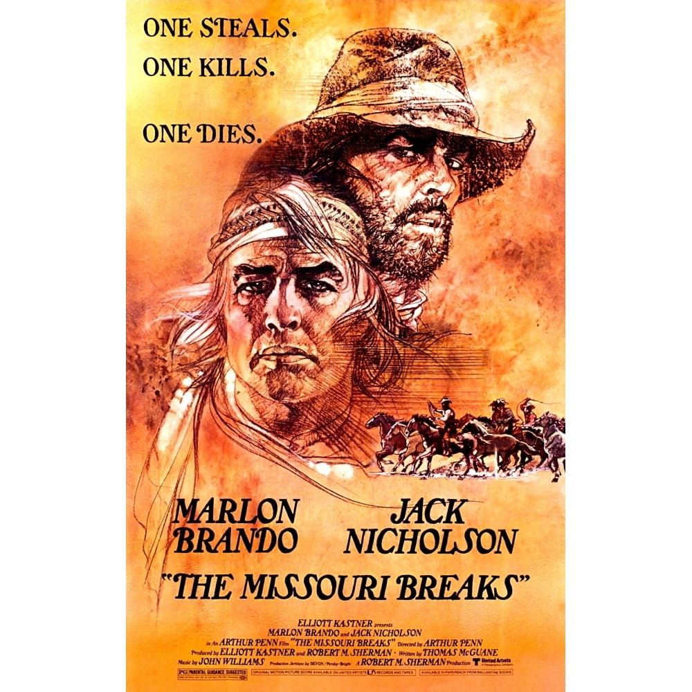 Film Avec Jack Nicholson Et Marlon Brando The Missouri Breaks Marlon Brando Jack Nicholson 1976 Movie Poster