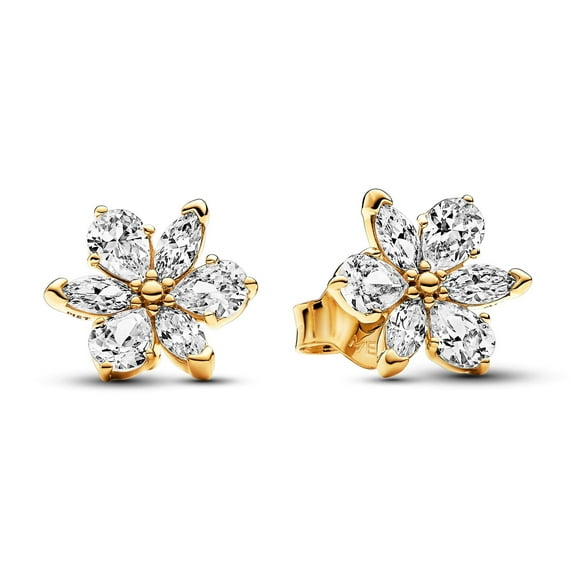Pandora Herbarium Cluster 14k Gold-Plated Stud Earrings