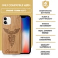 thumbnail image 7 of Case Yard Wooden Case Outside Soft TPU Silicone, Slim Fit Shockproof Wood Protective Phone Cover for Girls Boys Men and Women, Supports Wireless Charging Mercury Design case for iPhone-12-Mini, 7 of 7