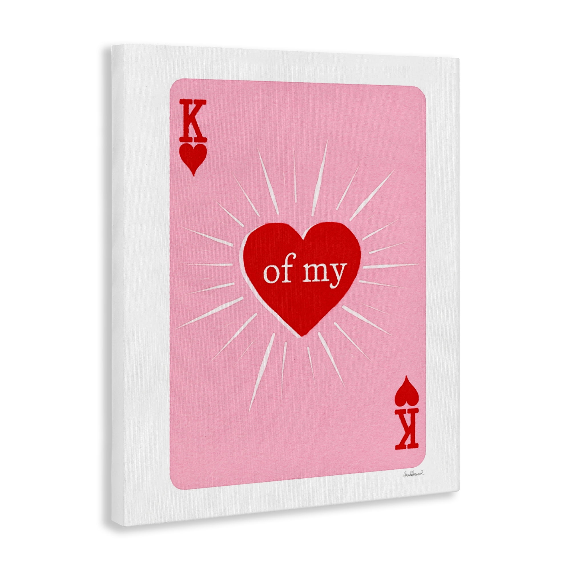 King Of My Heart Canvas Wall Art, design by Amanda Greenwood
