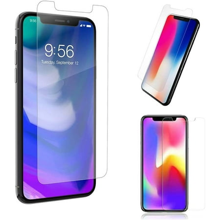 KIQ iPhone X Screen Protector, Tempered Glass Anti-Scratch Self-Adhere Bubble-Free for Apple iPhone X [1 Pack]