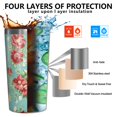 thumbnail image 3 of Pioneer Flower 10oz Tumblers Stainless Steel Tumbler with Lid and Straw,Vacuum Insulated Double Wall Travel Tumbler Cups with Cleaning Brush for Coffee, Tea, 3 of 4