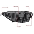 thumbnail image 5 of DNA Motoring Passenger Right Side Headlight for 19-23 Volkswagen Jetta, Black/Amber, 5 of 8