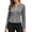 Gray, variant on Outerwear Coat for Women Fashion Suede Zip Up Long Sleeve Crew Neck 3D Tailored Jacket Gray Size M