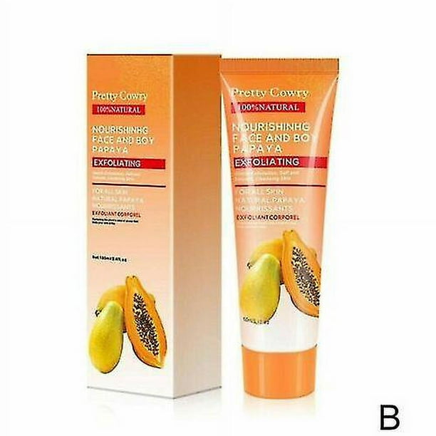 Papaya-Gel exfoliante de limpieza profunda, crema facial hidratante para la cara y el cuerpo, 100ml