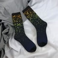thumbnail image 5 of Fuzoiu Luxury golden sparkle Print Athletic Crew Socks for Men & Women,Casual Crew Socks,Above Ankle Crew Socks for Business, Casual, 5 of 6