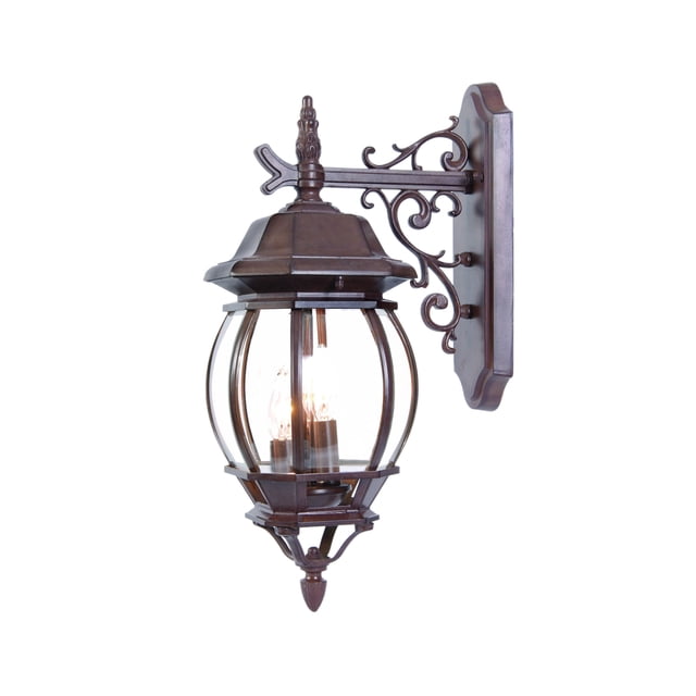 homeroots Éclairage 398385 Château 3-Light Burled Noyer Applique