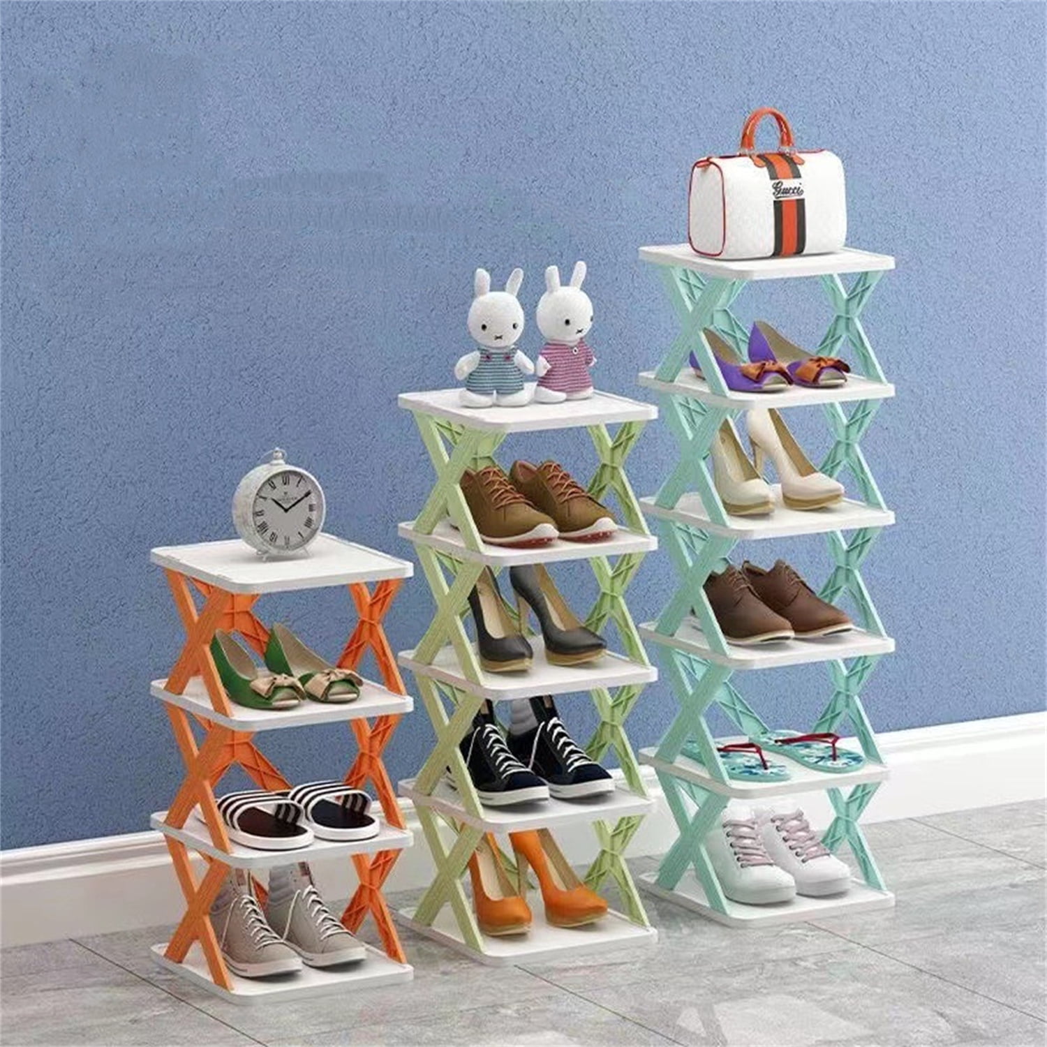 Casewin 6-Layers Shoe Rack, Folding Shoe Cabinet, Multi-layer
