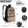 thumbnail image 3 of Aplkyhs School Backpack Set of 4 with Lunch Bag Pen Bag Set Bottle Sleeve for Girls Boys Multifunctional Pencil Case Suitable for Elementary Middle School High Brown Camo Bow, 3 of 6