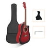 41" Acoustic Guitar Beginner Guitar Starter Kit with Guitar Bag for Kids Adult Red